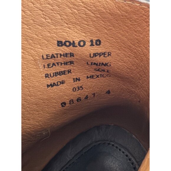 FREEBIRD BOLO BLACK BUCKLED DUAL ZIP HEELED ANKLE LEATHER BOOTS WOMENS 10 - Picture 9 of 9